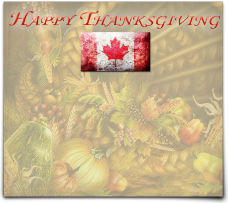 Canadian Thanksgiving with Flag 1